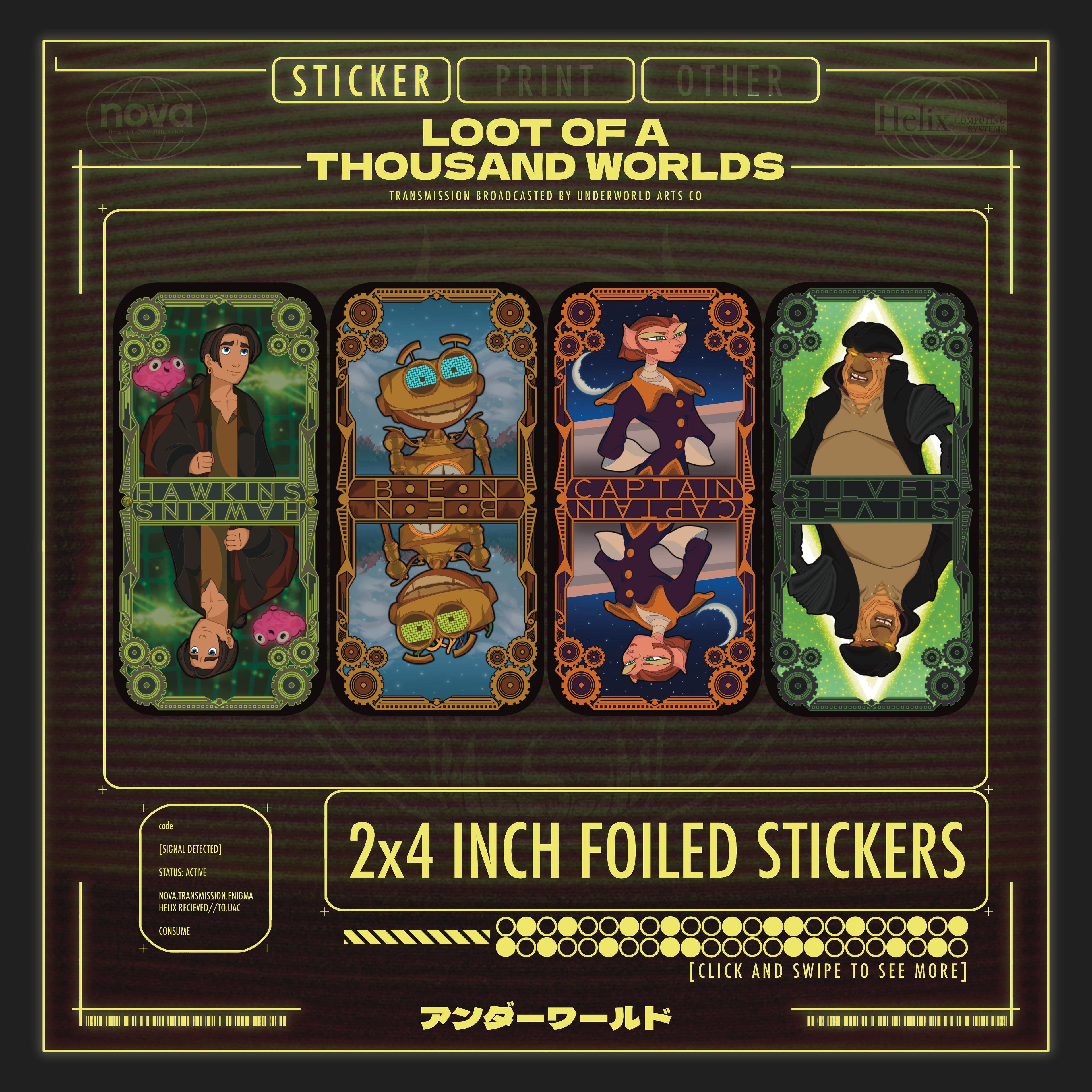 TREASURE PLANET STICKERS