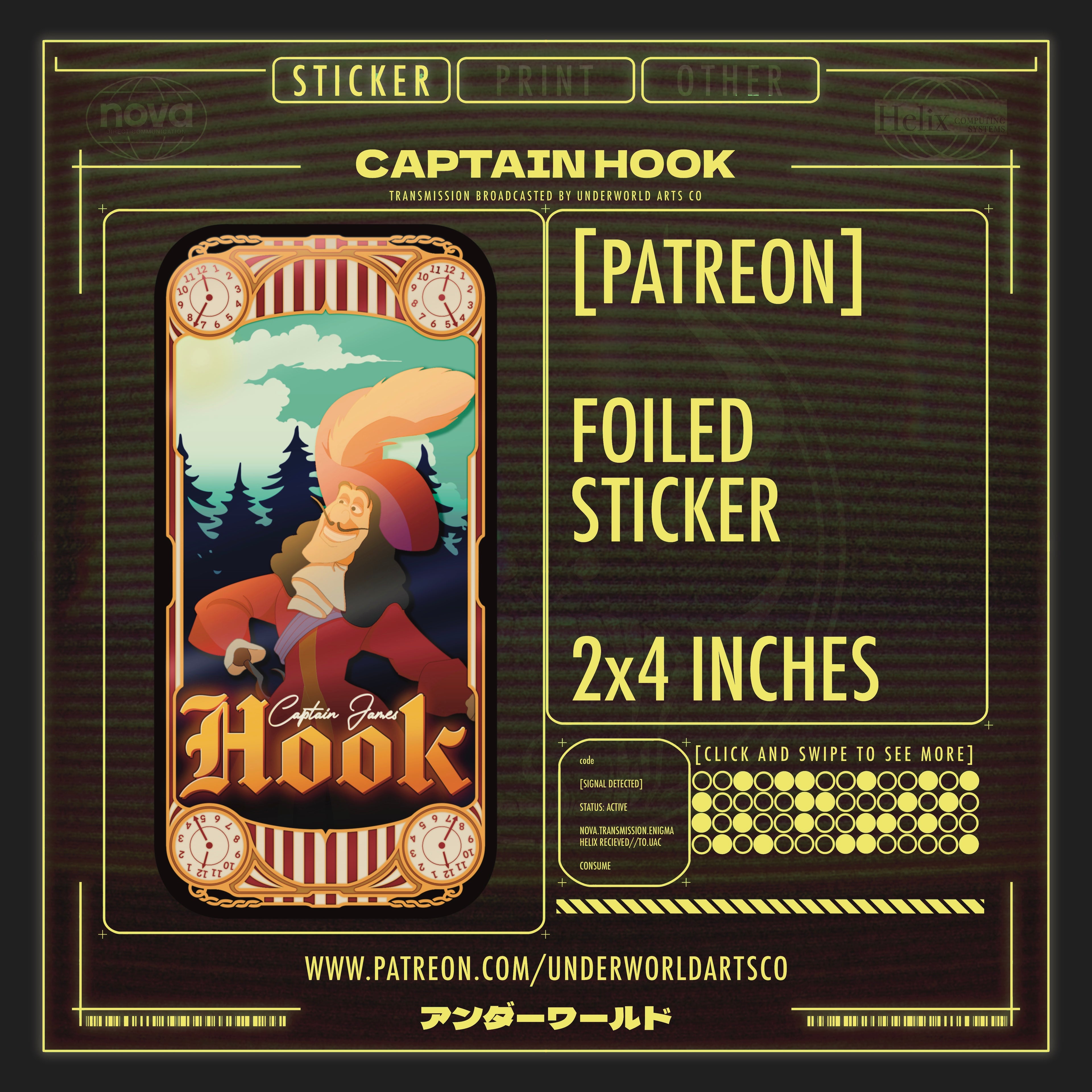 CAPTAIN HOOK STICKER (PATREON)