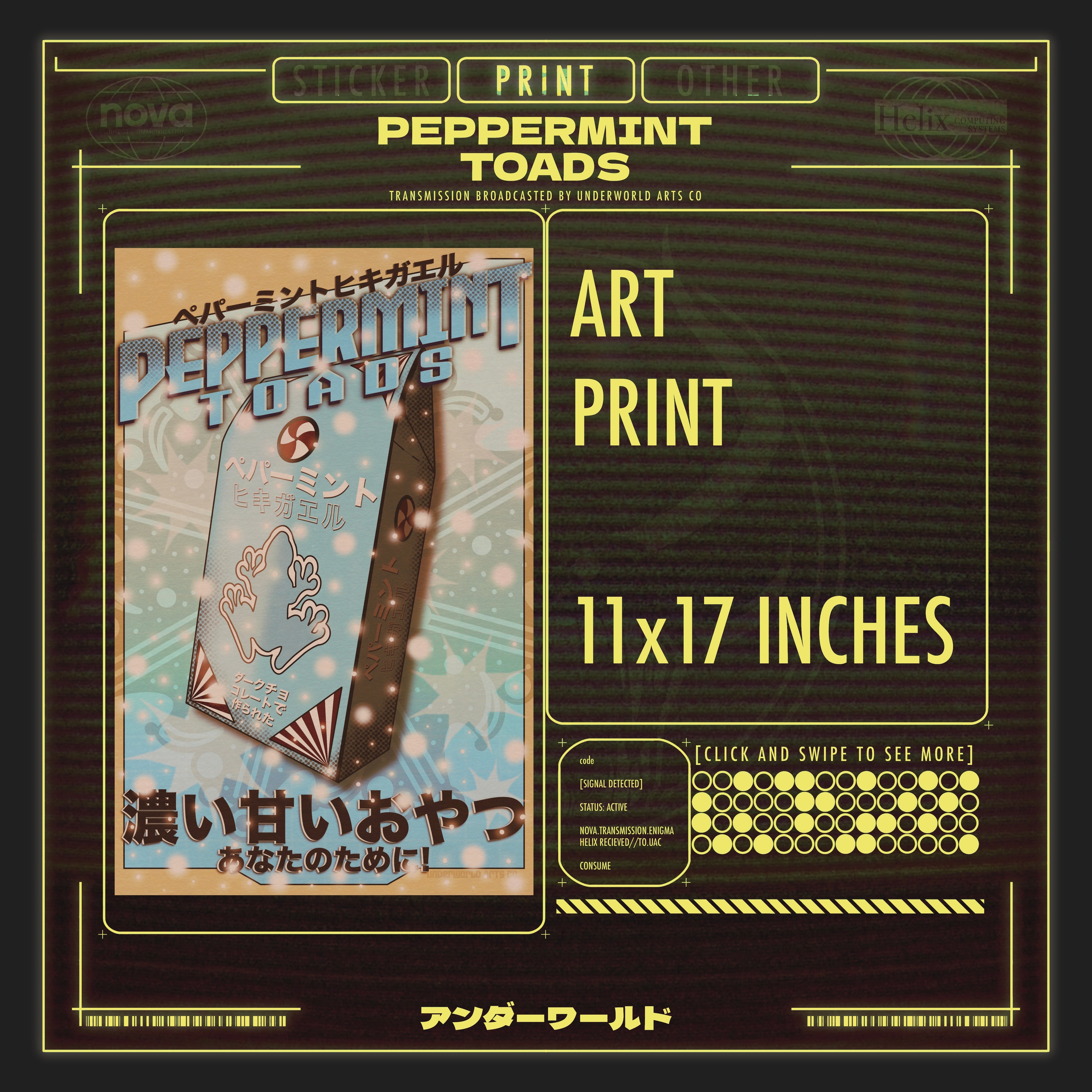 PEPPERMINT TOADS PRINT