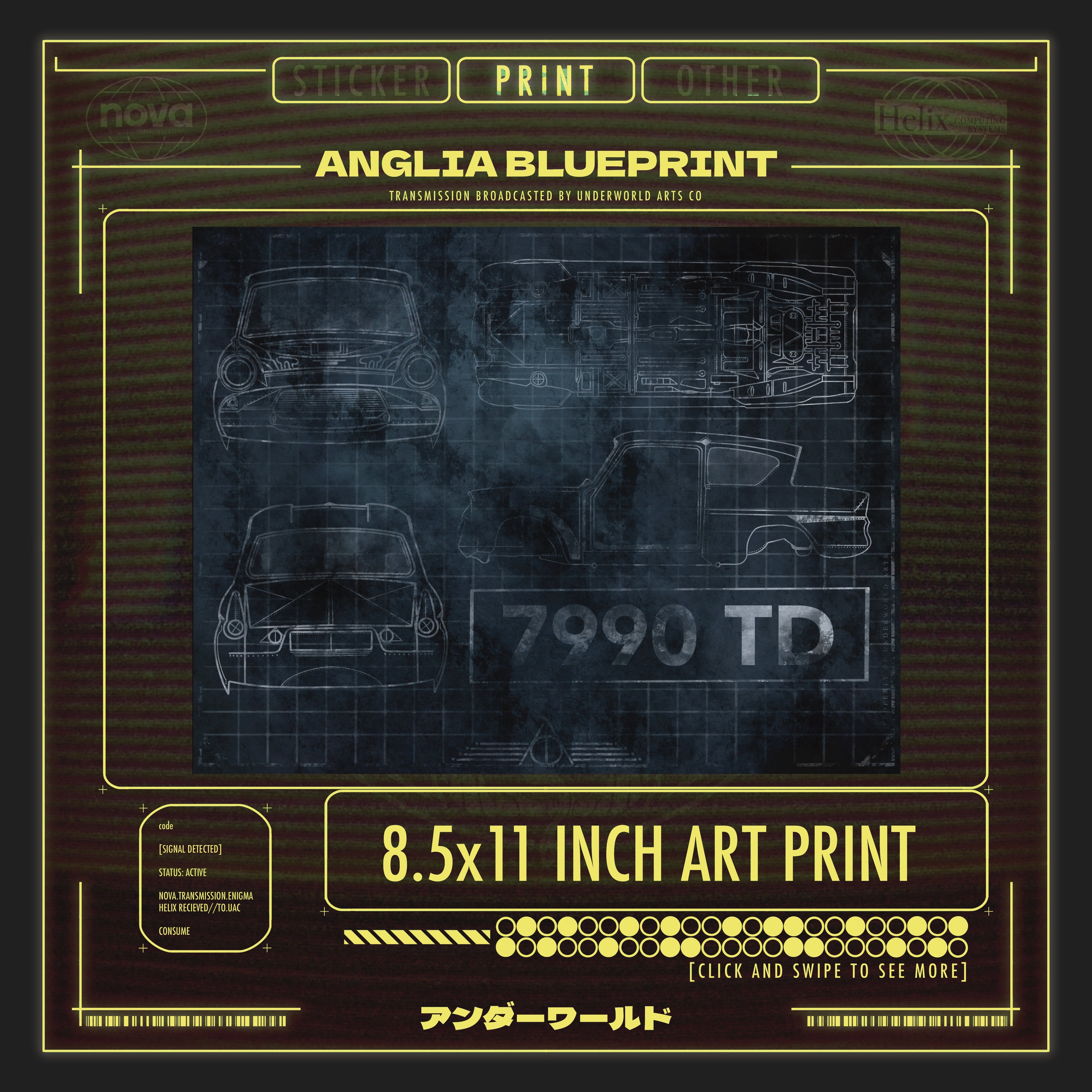FORD ANGLIA PRINT