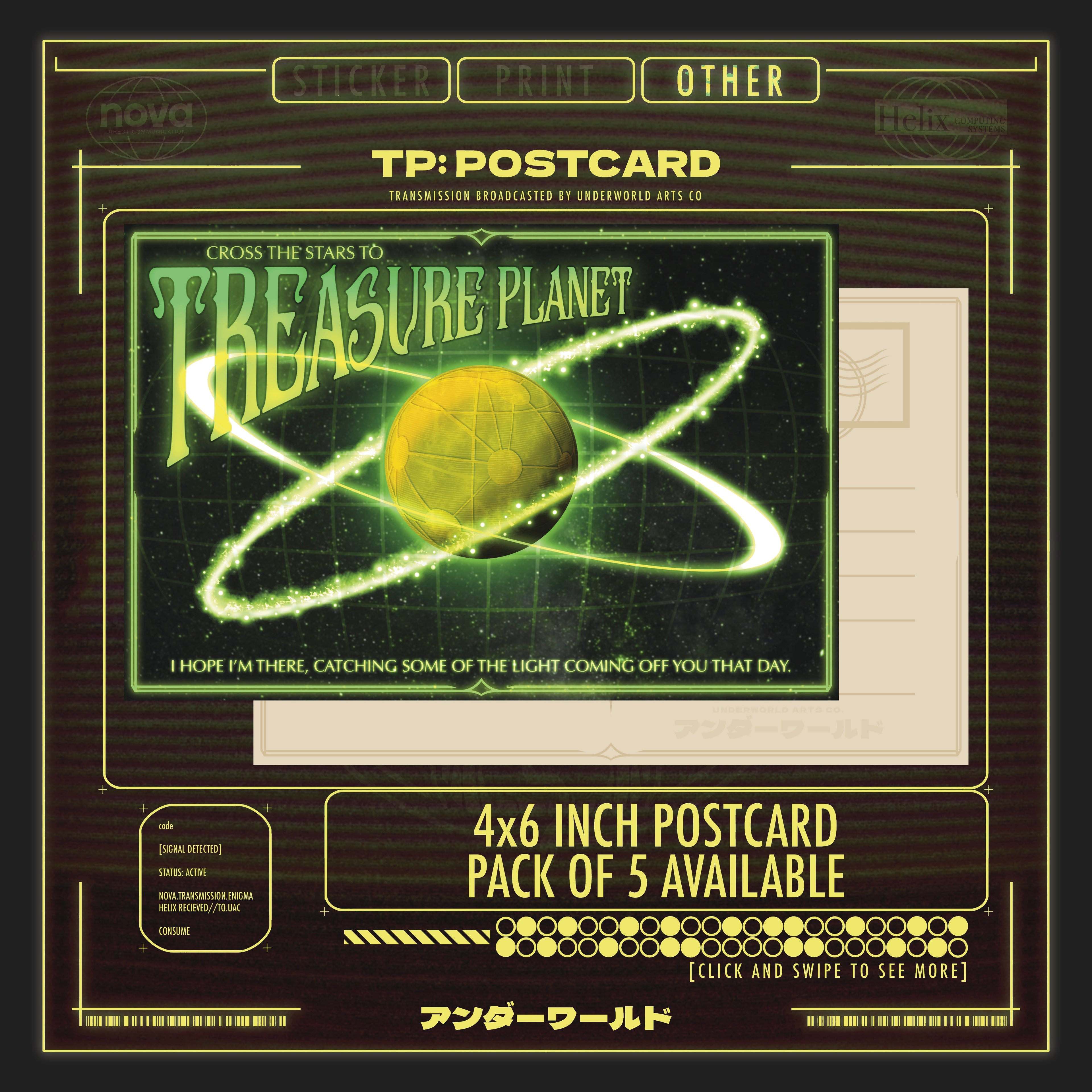 TREASURE PLANET : POST CARD