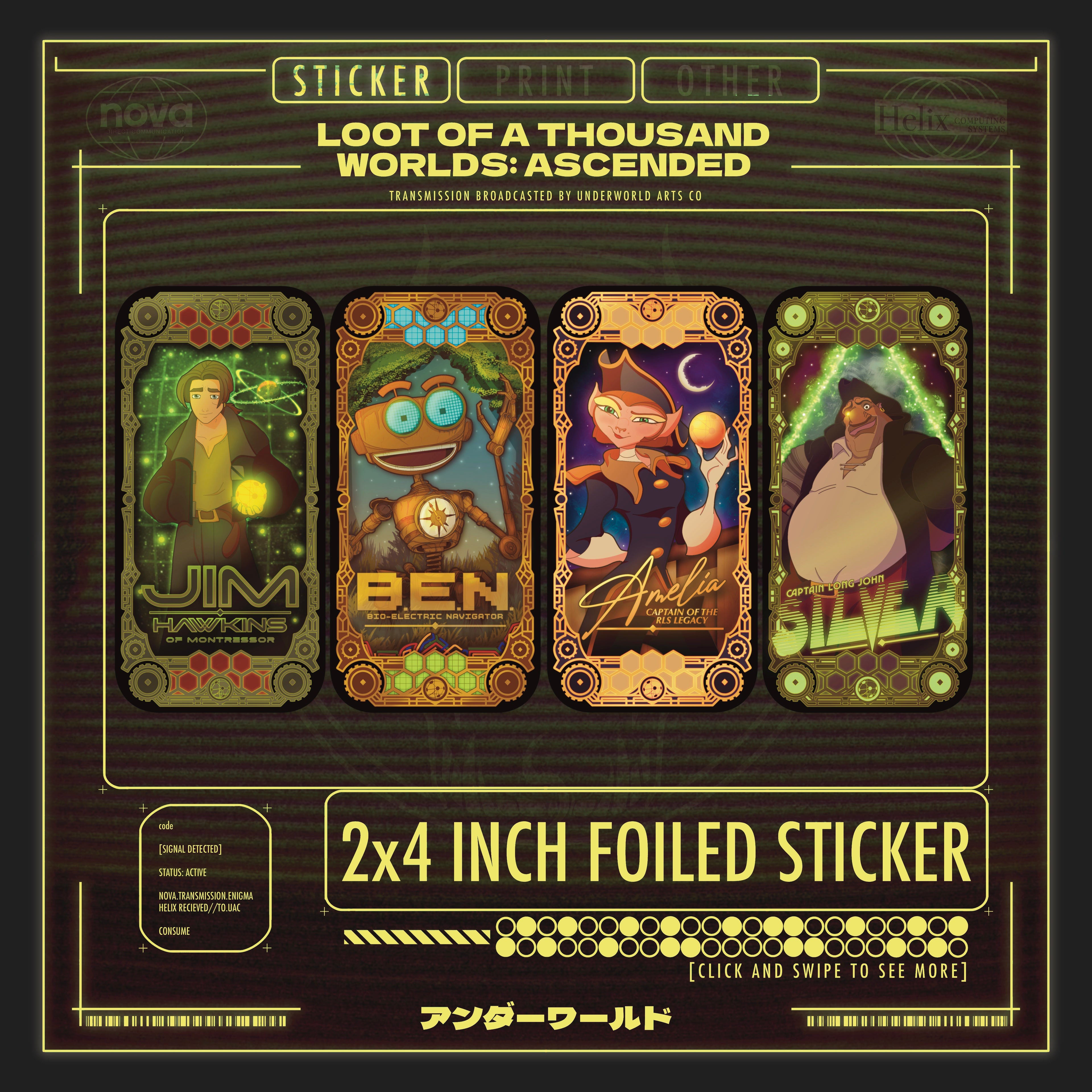 TREASURE PLANET : STICKERS