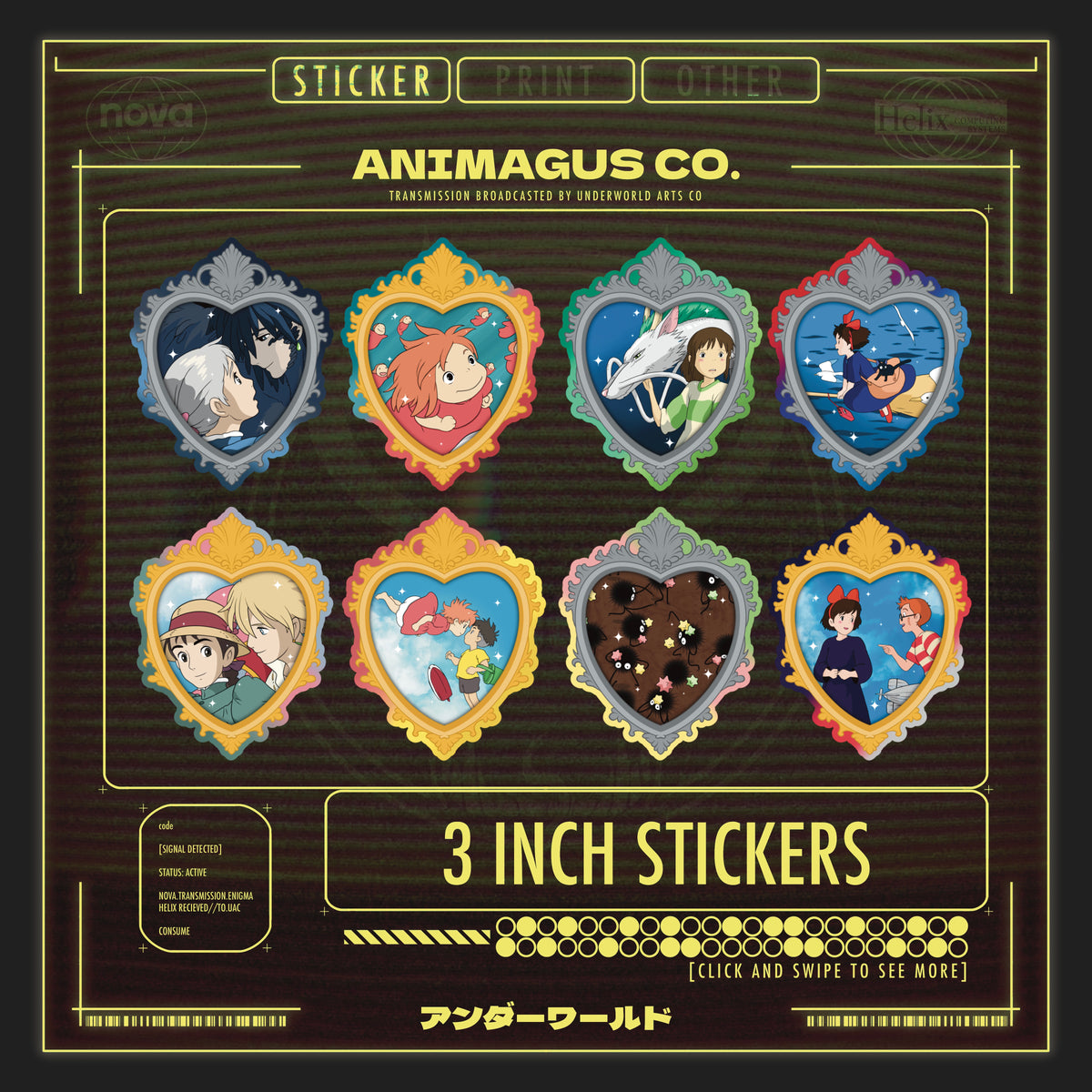 GHIBLI GLITTER STICKER COLLECTION